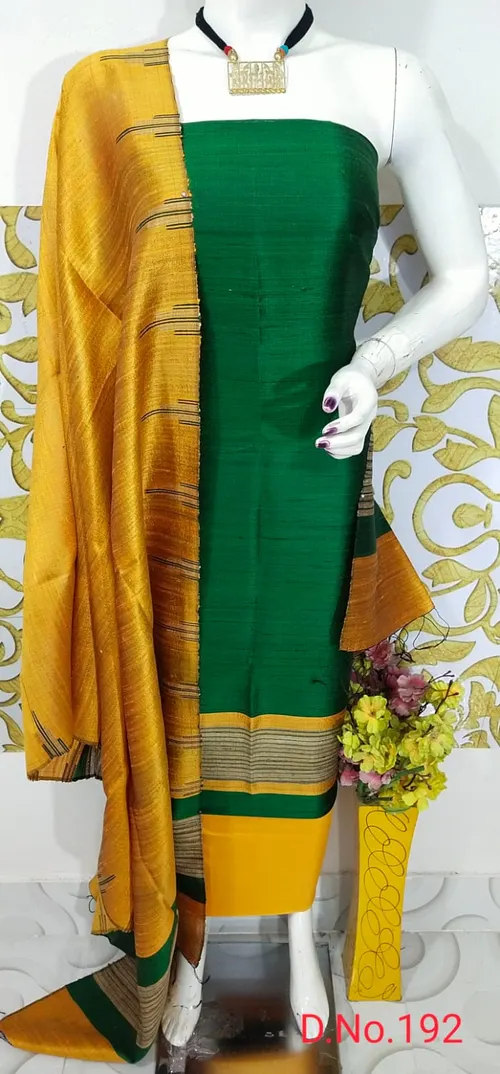 Elegant Tussar Dupion Salwar Suit